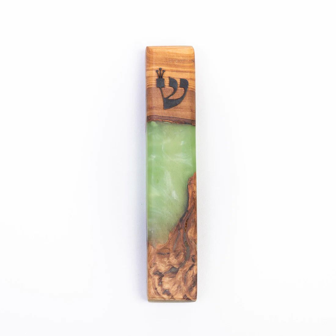 Handmade Mezuzah Cases Green Collection