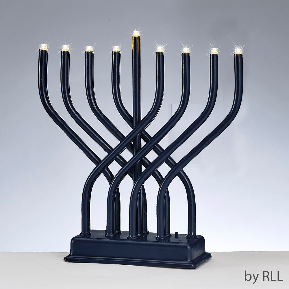 Modern LED Menorah, Navy