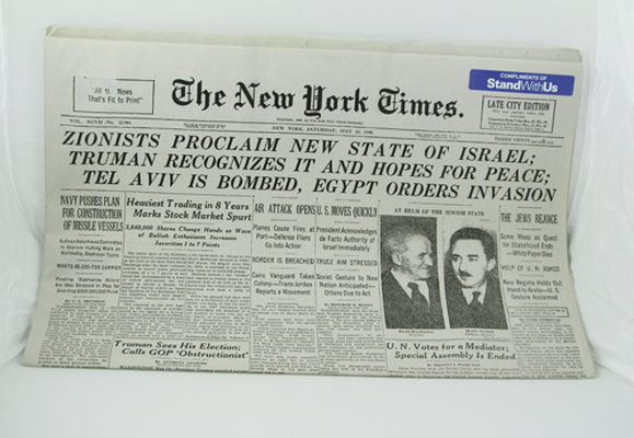 Reprint Of The New York Times From May 15, 1948
