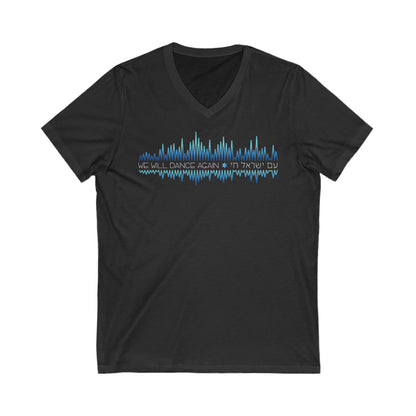 We Will Dance Again - Soundwaves - Unisex Jersey Short Sleeve V-Neck Tee