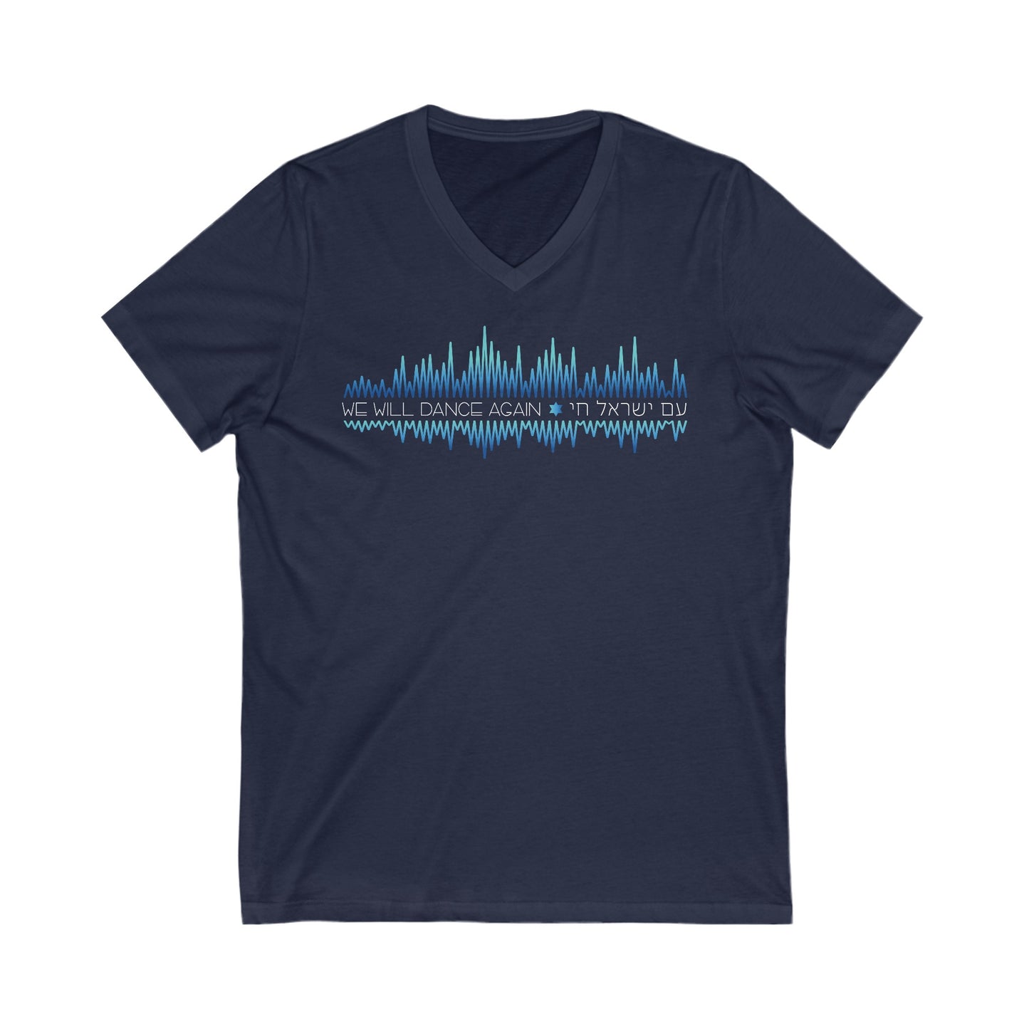 We Will Dance Again - Soundwaves - Unisex Jersey Short Sleeve V-Neck Tee