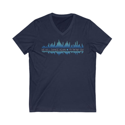 We Will Dance Again - Soundwaves - Unisex Jersey Short Sleeve V-Neck Tee