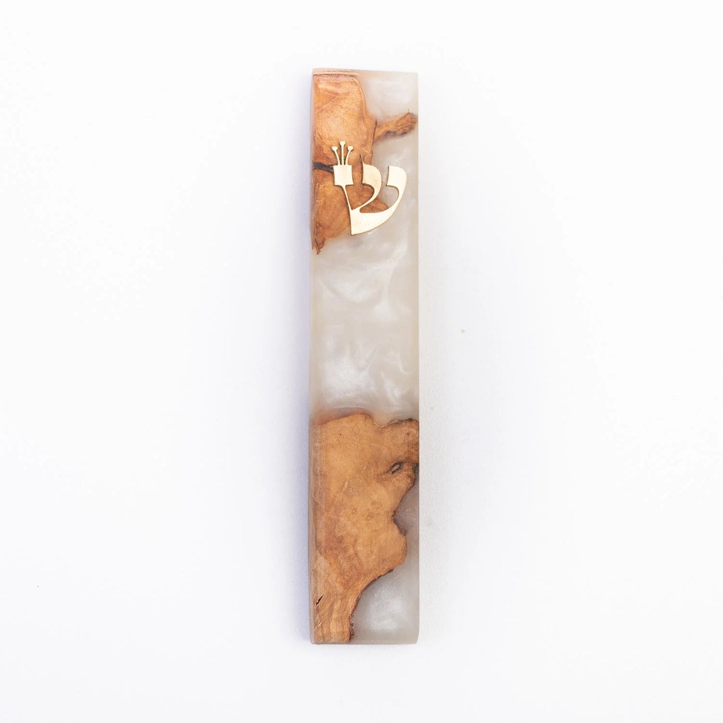 Handmade Mezuzah Cases - White Pearl Collection