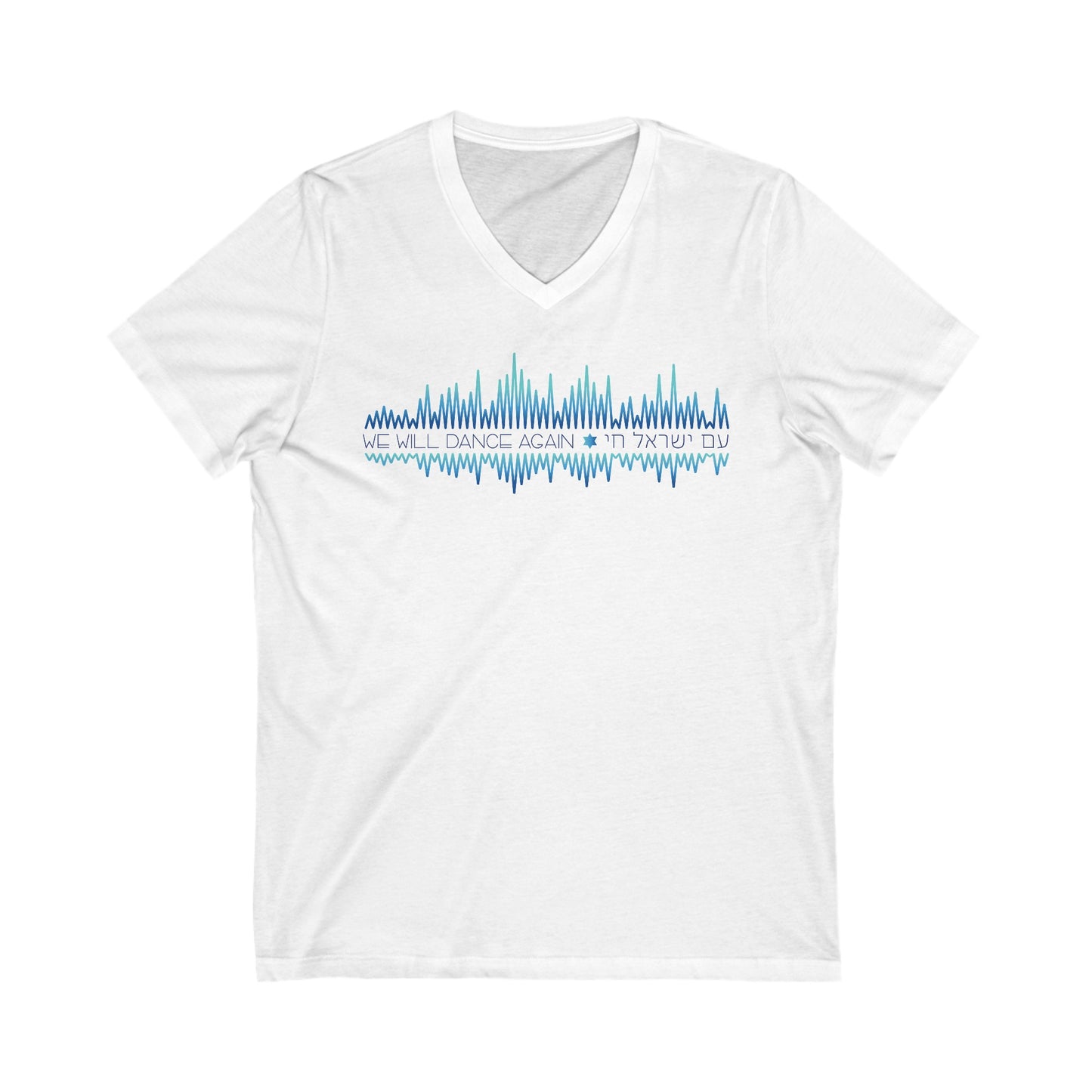 We Will Dance Again - Soundwaves - Unisex Jersey Short Sleeve V-Neck Tee