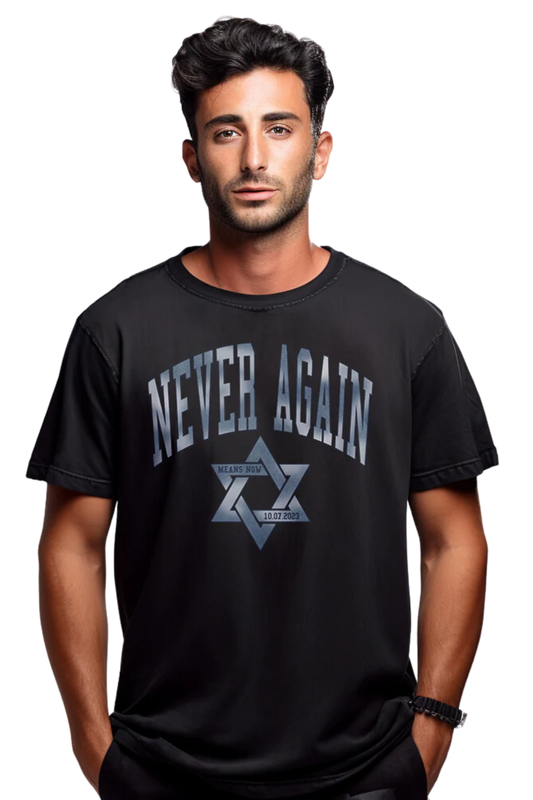 Never Again Means Now Tee by Stand With Us x Perspective Fitwear