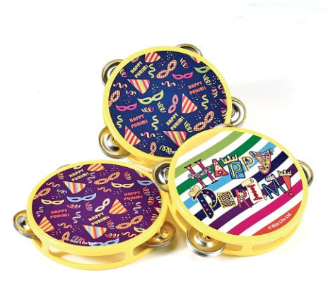 "Happy Purim" Tambourine Noisemaker