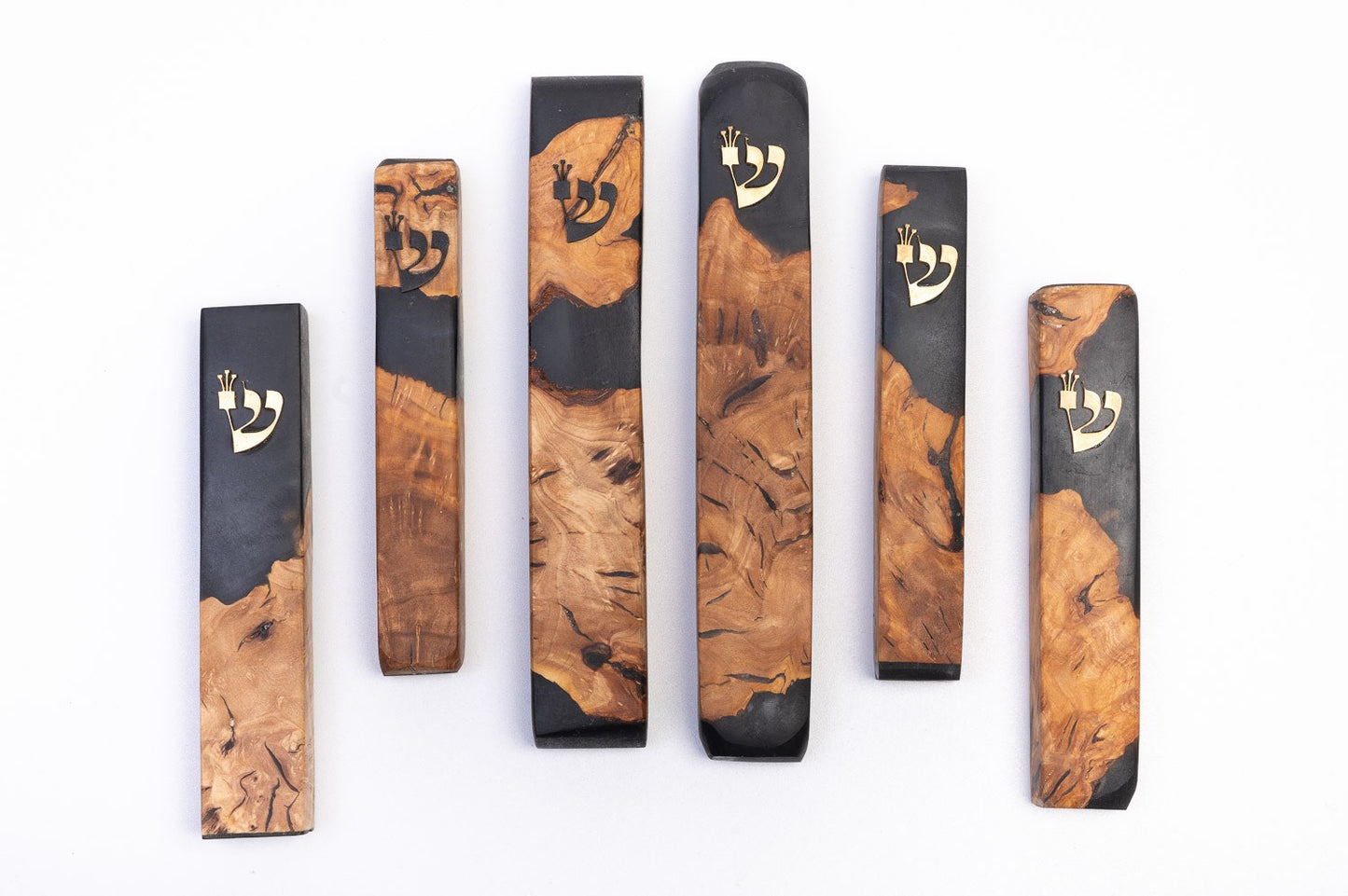 Handmade Mezuzah Cases - Black Collection