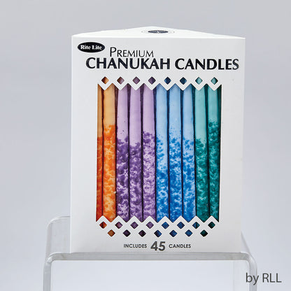 Premium Chanukah Candles - Hand Decorated Multi