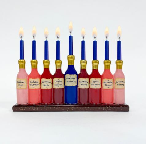 Fine Wines Ceramic Menorah