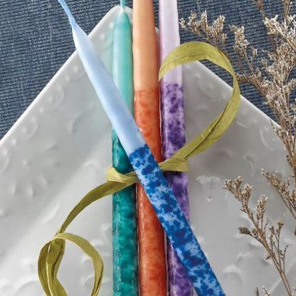 Premium Chanukah Candles - Hand Decorated Multi