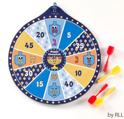 Chanukah Dart Game, Includes 4 Magnetic Darts